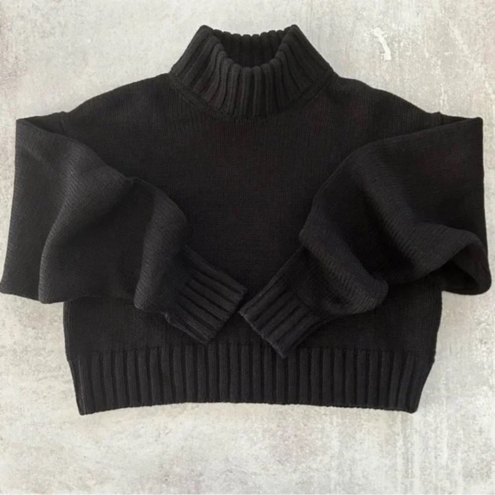 Wilfred Free Crop Black Harper Sweater - size small
